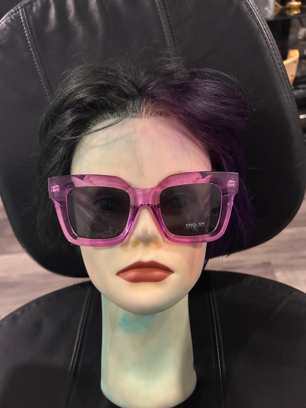 Hot Topic Purple Square Frame Women's Sunglasses - Fashion UV Protection